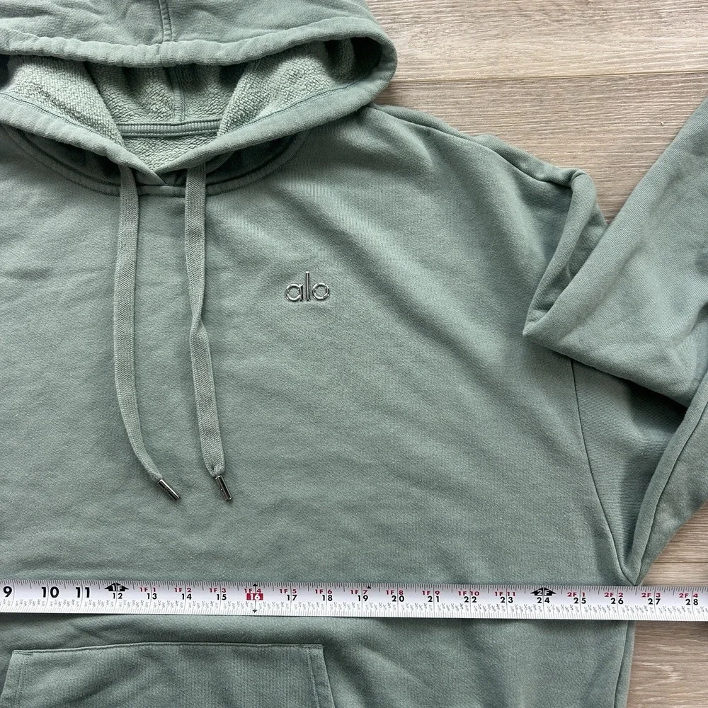 Alo Yoga Womens Large Accolade Hoodie Botanical Green Pullover***